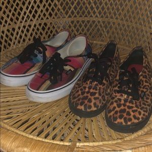 Two pair of vans Size 7